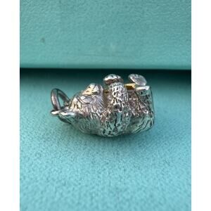 Tiffany Co Silver 18k Gold Panda Bamboo Pendant Charm 4 Necklace & Bracelet 9.5g